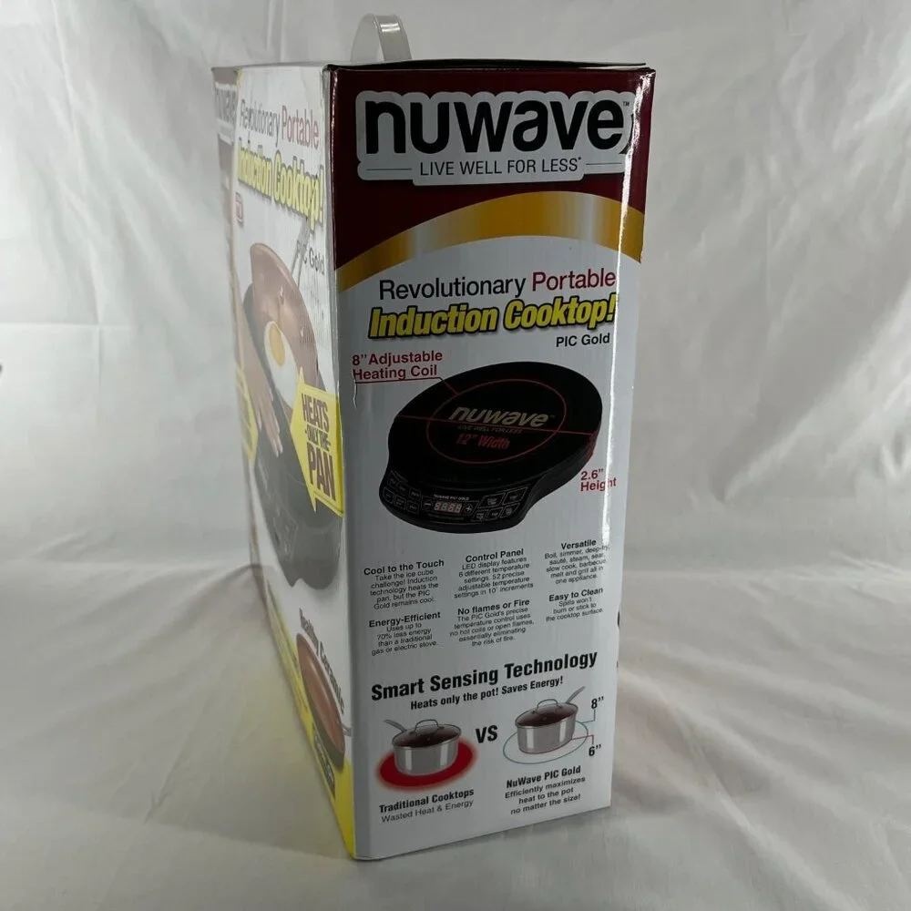 NuWave PIC Gold Precision Induction Cooktop 1500W Portable w/ Pan Open Box